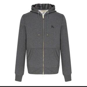Burberry Dark Gray Zip-Up Hoodie